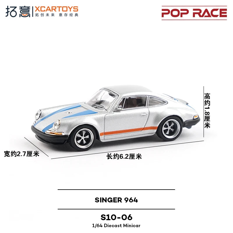 Pop Race XCARTOYS Singer 964 1 64 Metal Plastic Parts S10 1:64 Diecast