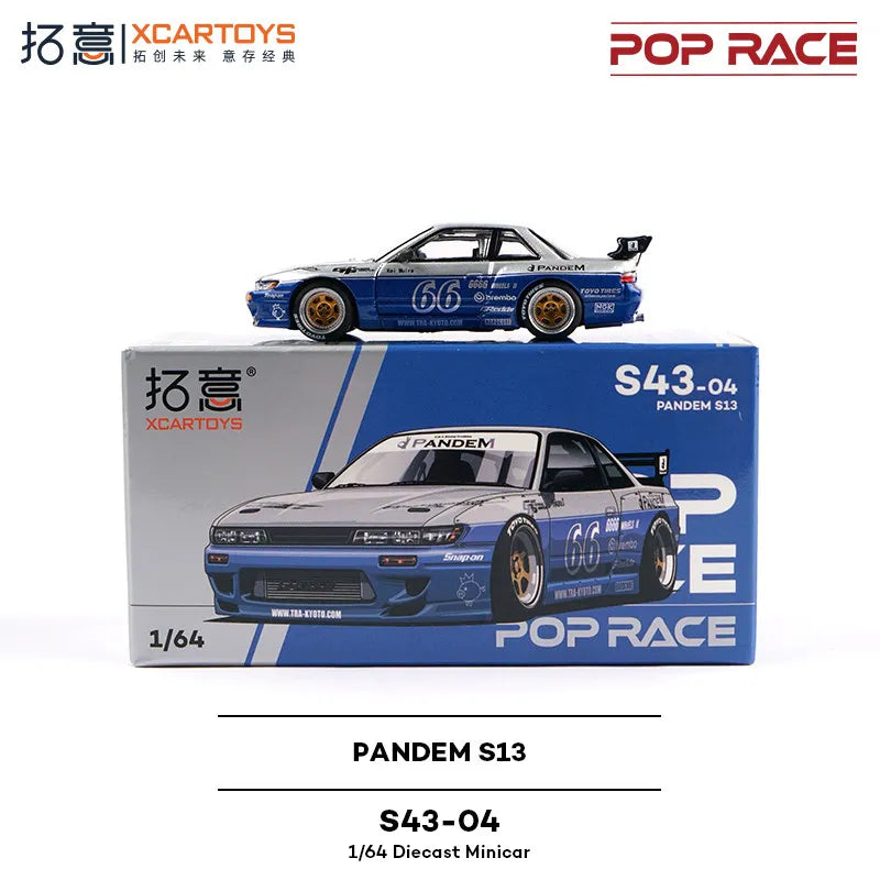XCARTOYS Pop Race Pandem S13 66 1 64 Metal Plastic Parts 1:64 Diecast