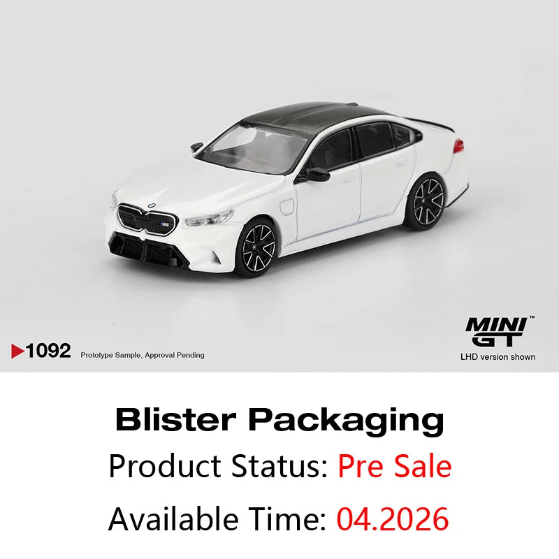 Presale MINI GT 1092 1 64 BMW M5 Alpine White 1:64 Diecast