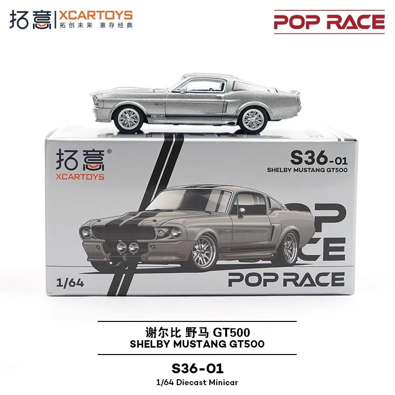 Pop Race XCARTOYS Mustang GT500 1 64 Metal Plastic Parts S36 1:64 Diecast