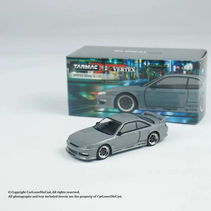 Tarmac Works Nissan VERTEX Silvia S14 Grey 1:64 Diecast