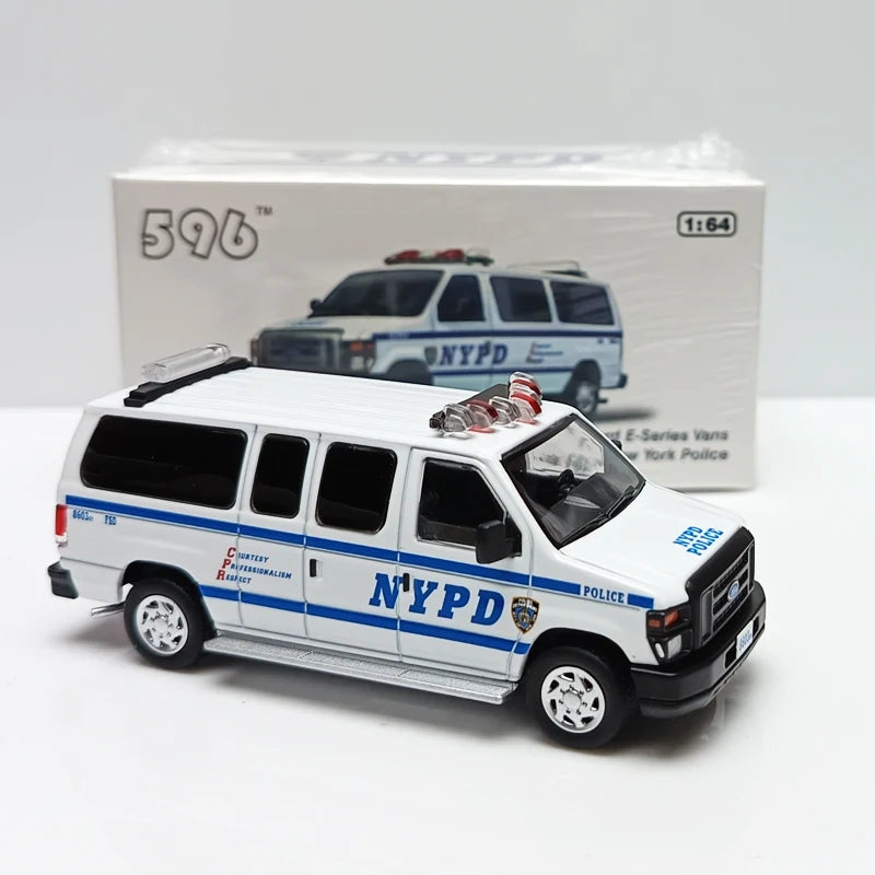 Ford E-350 Van NYPD 596 1:64 Diecast