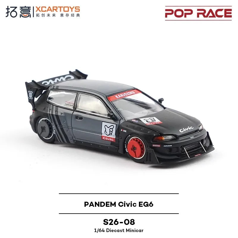 Pop Race XCARTOYS Pandem Eg6 1 64 Metal Plastic Parts S26 1:64 Diecast