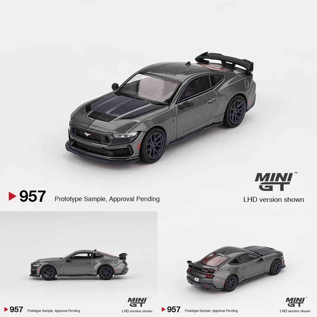 MINI GT 957 1 64 Ford Mustang Dark Horse 2024 Carbonized 1:64 Diecast