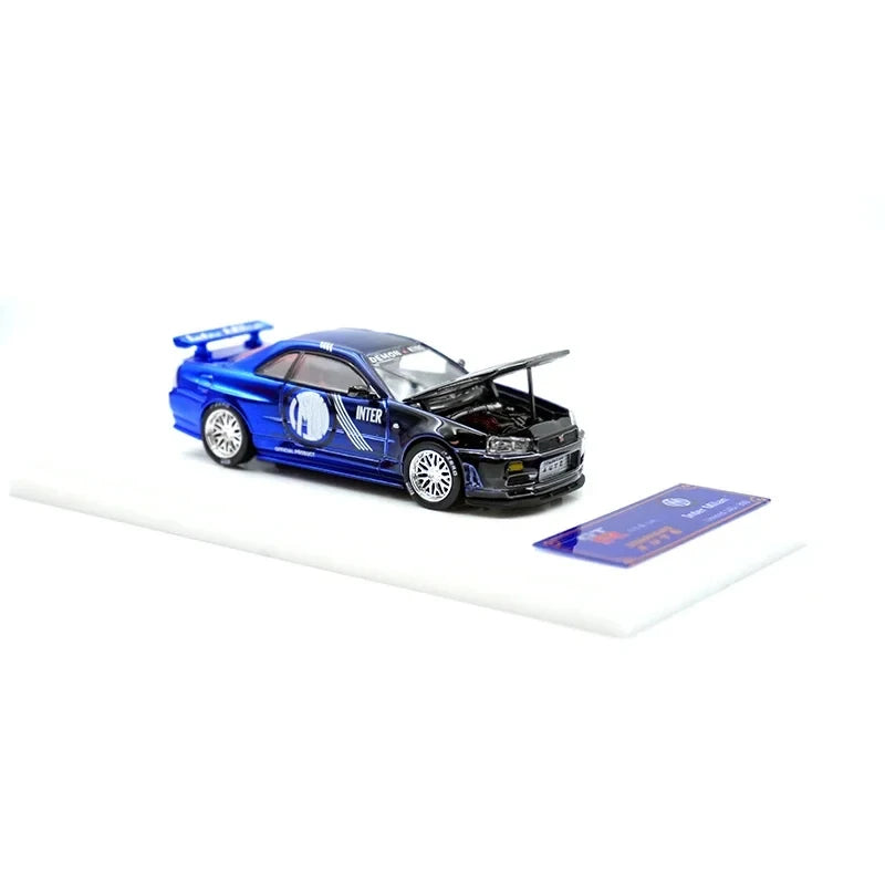 Nissan Skyline GT-R R34 Chrome Demon King Auto 1:64 Diecast