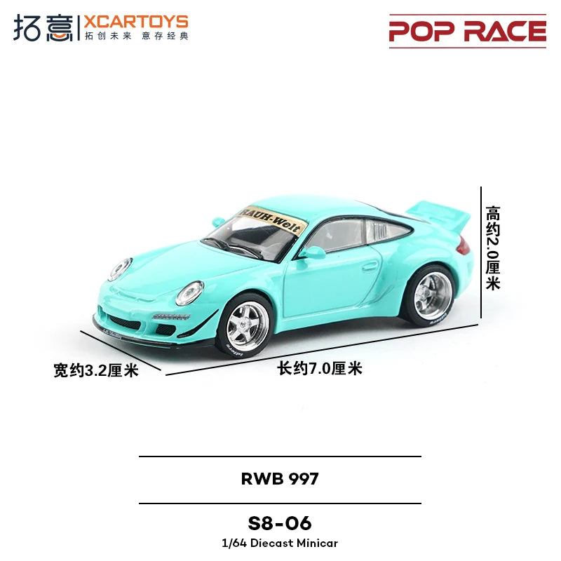 XCARTOYS Pop Race RWB 997 7 64 S8 1:64 Diecast