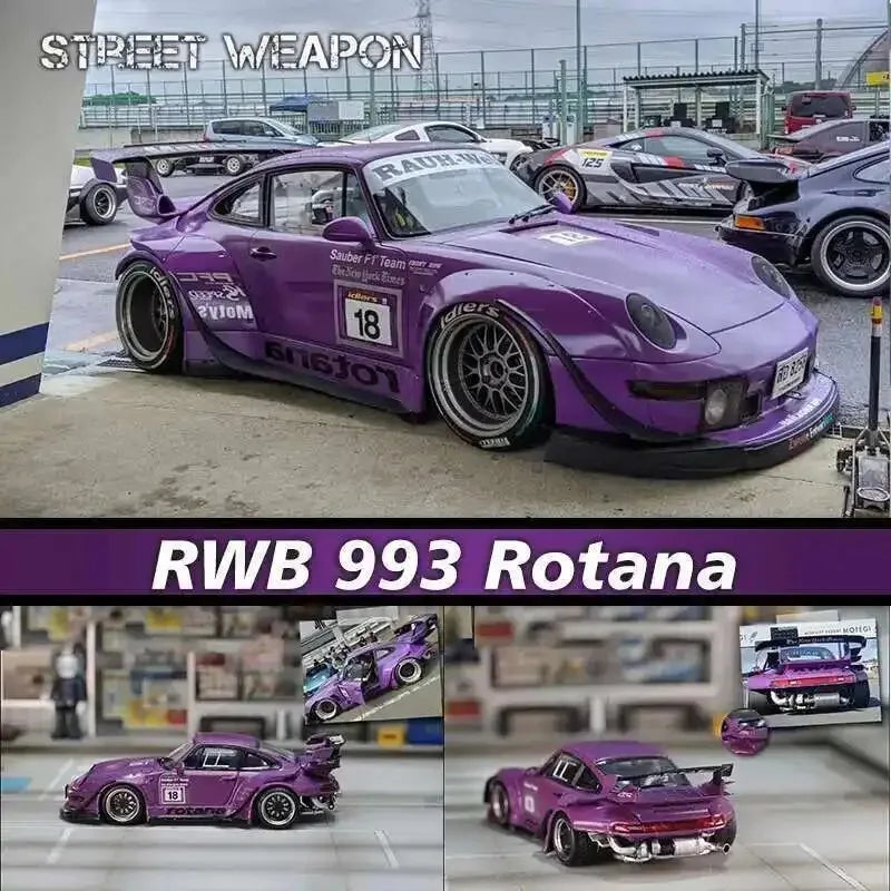 Porsche RWB 993 Rotana 997 Street Weapon 1:64 Diecast