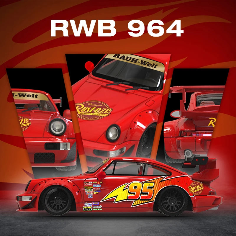 Toyota RWB 964 Supra A90 Lightning Time Micro 1:64 Scale Diecast Model Car