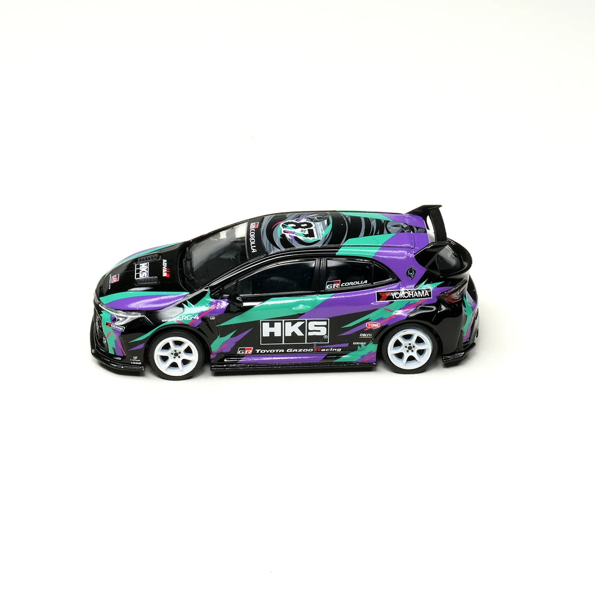Toyota HKS GR Corolla Tarmac Works 1:64 Scale Diecast Model Car