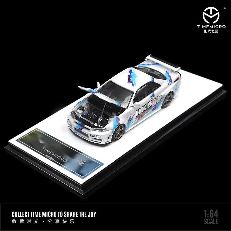 GT-R R34 Open Timemicro Tm 1 64 Simulated Decoration 1:64 Diecast