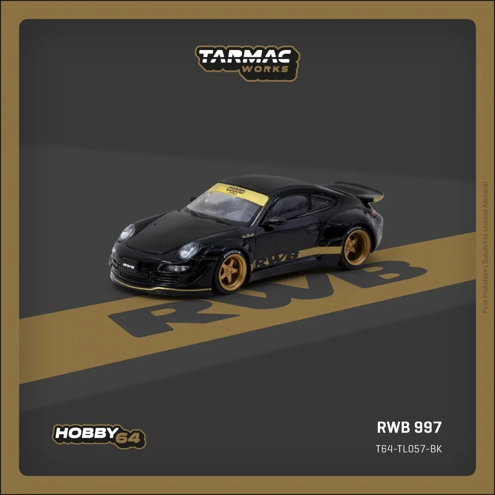 Tarmac Works Porsche TW RWB 997 Black 1:64 Diecast