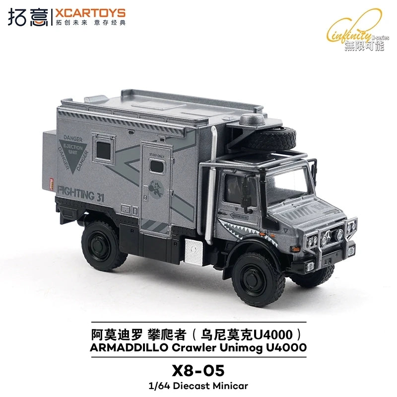 XCARTOYS Crawler Unimog U4000 1 64 Metal Plastic Parts X8 1:64 Diecast