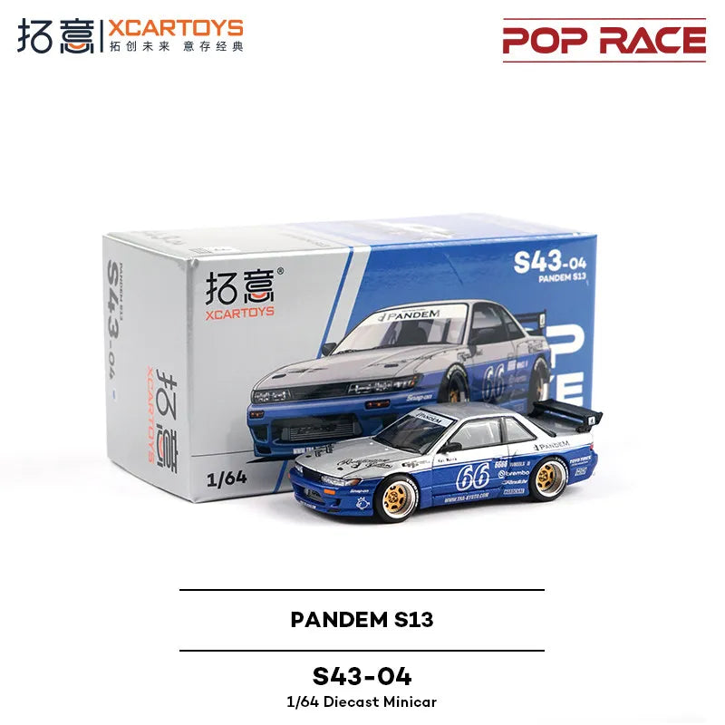 XCARTOYS Pop Race Pandem S13 66 1 64 Metal Plastic Parts 1:64 Diecast