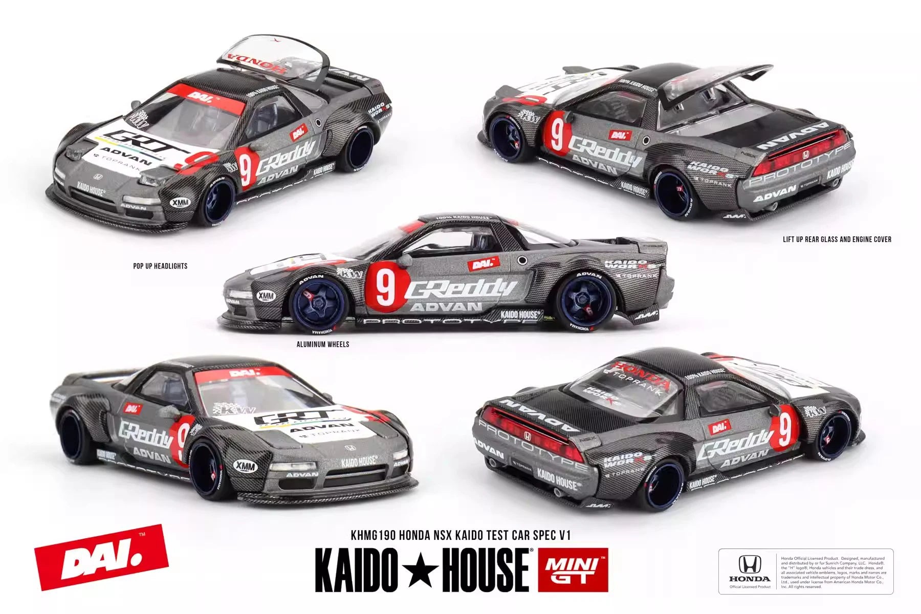 Khmg 190 1 64 Honda NSX Kaido Test Spec V1 1:64 Diecast