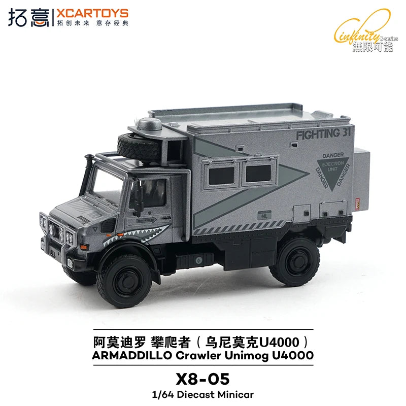 XCARTOYS Crawler Unimog U4000 1 64 Metal Plastic Parts X8 1:64 Diecast