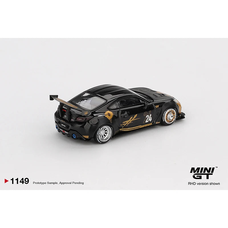 Toyota GR 86 LB Nation Black Gold MINI GT 1:64 Scale Diecast Model Car