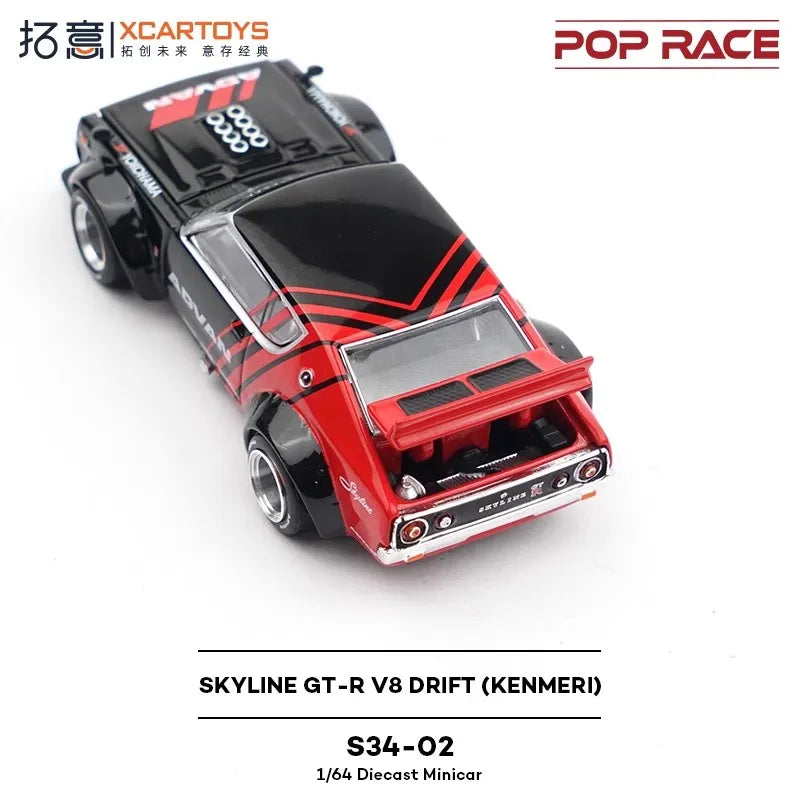 Pop Race XCARTOYS Skyline GT-R V8 Drift 1 64 Metal 1:64 Diecast