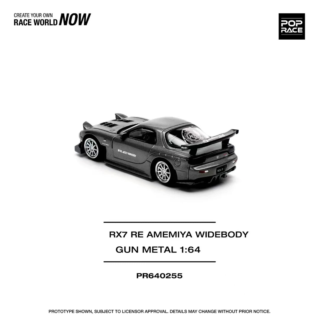 Pop Race 1 64 RX-7 Fd3s Re Amemiya Widebody Gun 1:64 Diecast