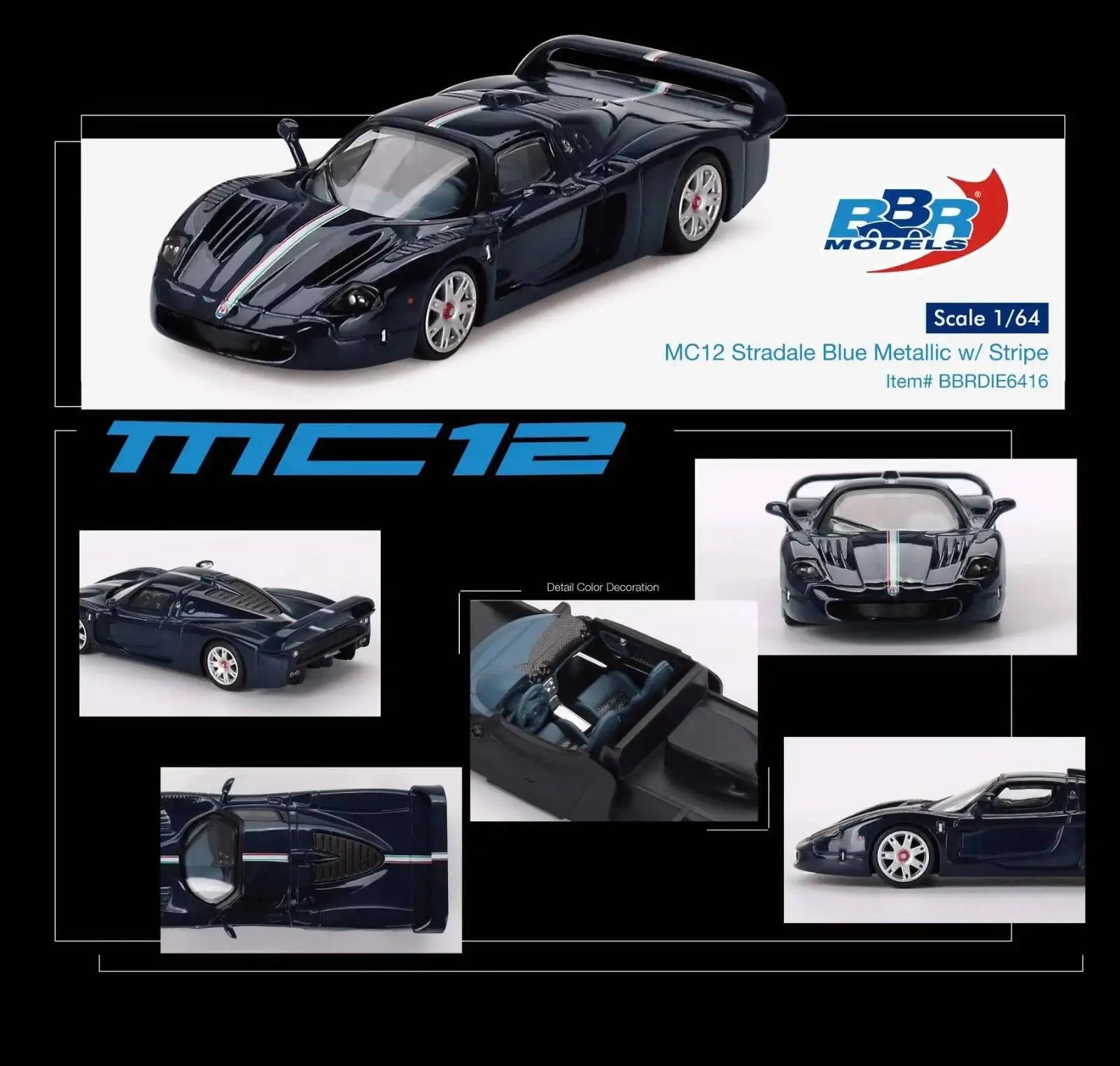 BBR Daytona SP3 / 812 / MC12 1:64 Diecast