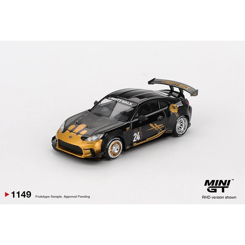 Toyota GR 86 LB Nation Black Gold MINI GT 1:64 Scale Diecast Model Car
