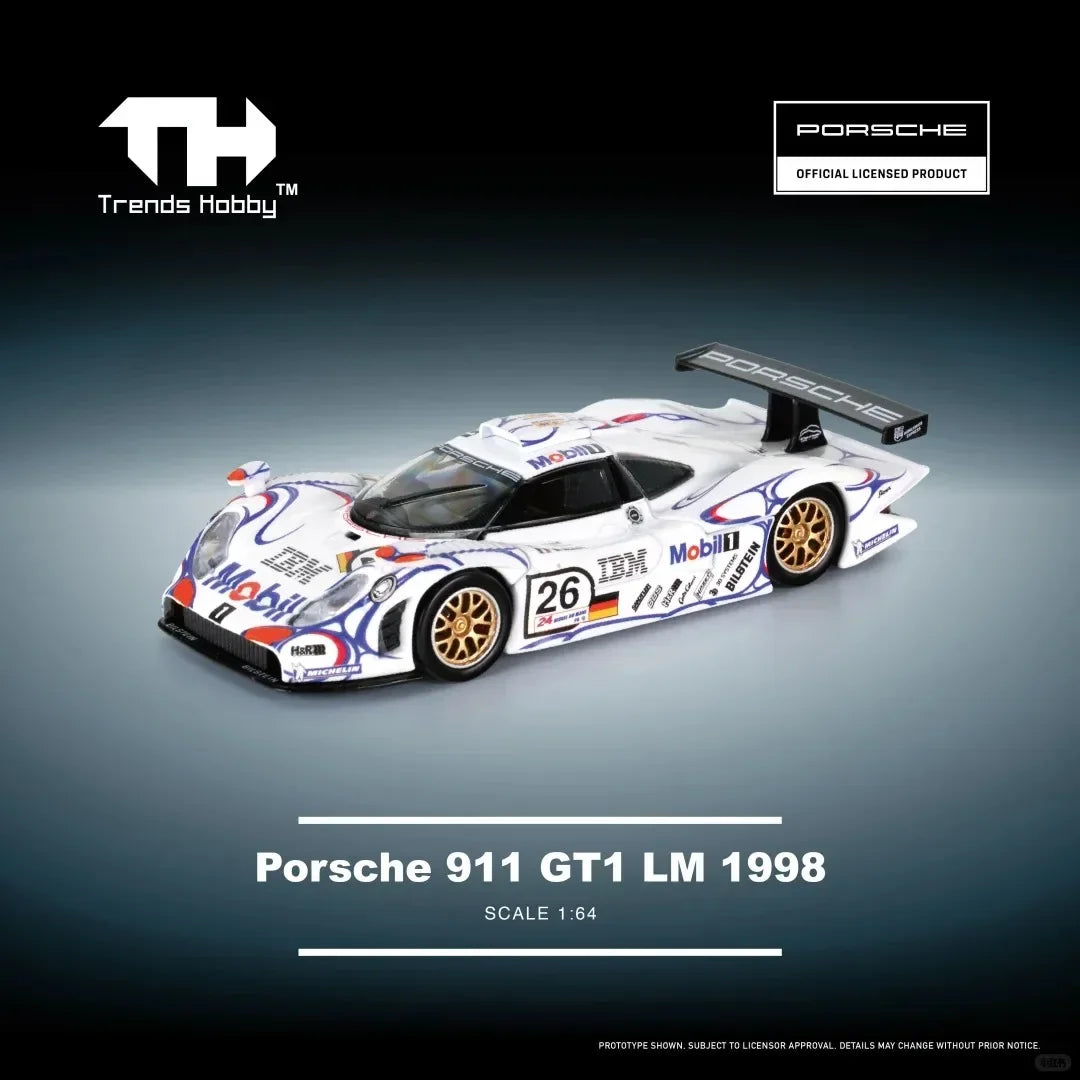 Trends Hobby 1 64 Porsche 911 Gt1 Lm 1998 Collectible 1:64 Diecast