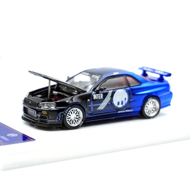 Nissan Skyline GT-R R34 Chrome Demon King Auto 1:64 Diecast