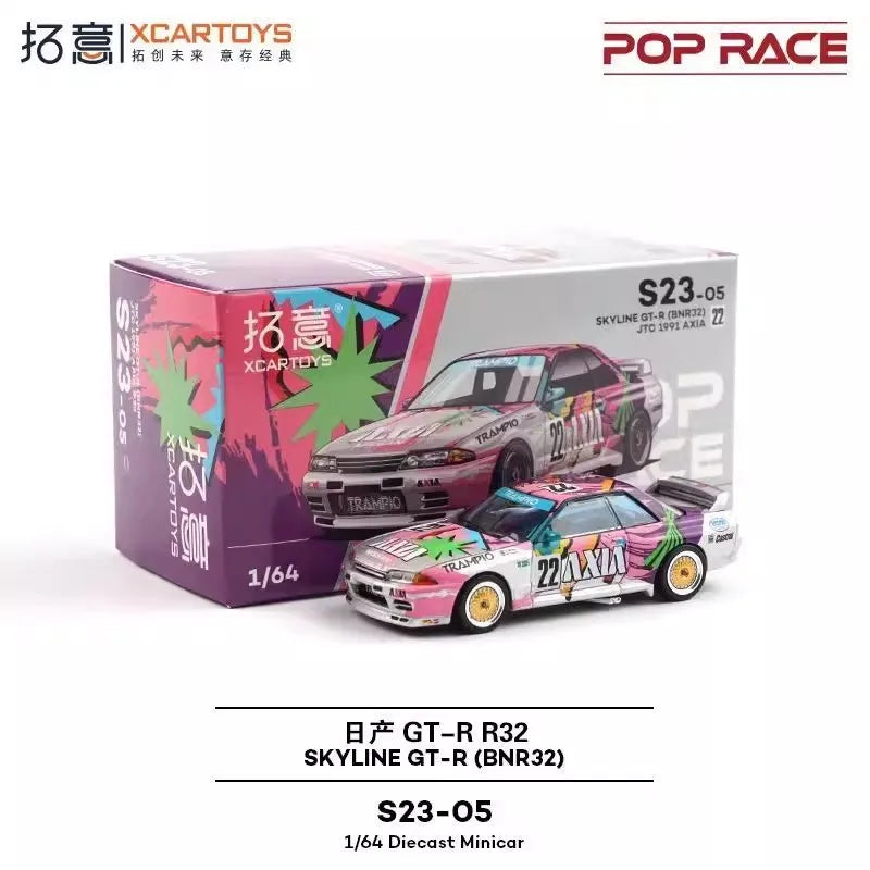 Pop Race XCARTOYS Skyline GT-R Bnr32 1 64 Metal Plastic 1:64 Diecast