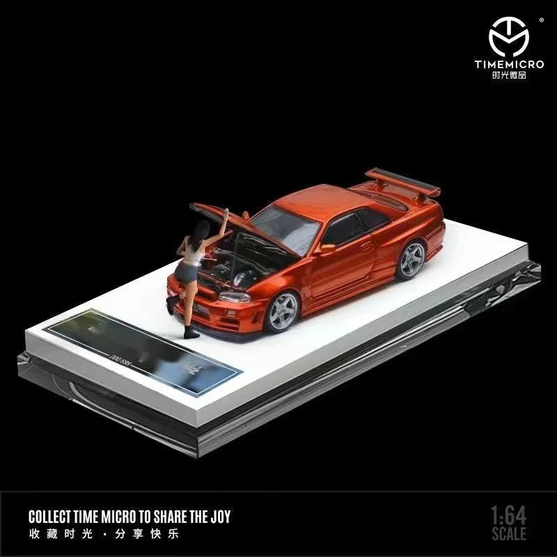 GT-R R34 Open Timemicro Tm 1 64 Simulated Decoration 1:64 Diecast