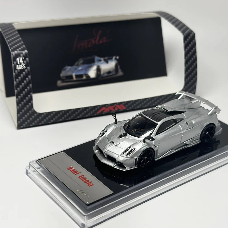 Hkm 1 64 Imola Silver Full Carbon Decoration 1:64 Diecast