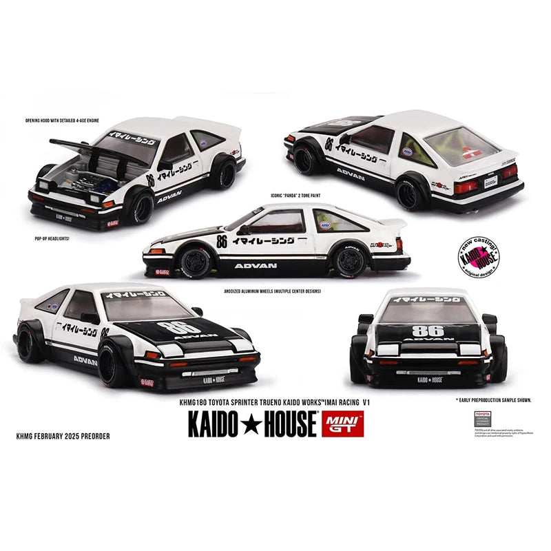 Kaido House Toyota Sprinter Trueno AE86 IMAI Racing V1 1:64 Diecast