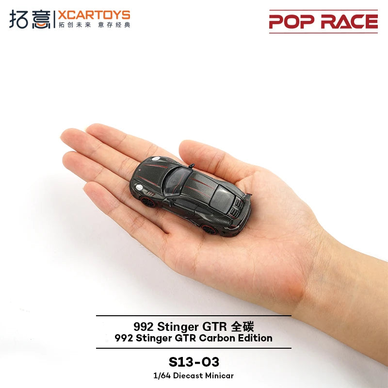 XCARTOYS Pop Race 992 Stinger GT-R Carbon Edition 7 1 CM 1:64 Diecast