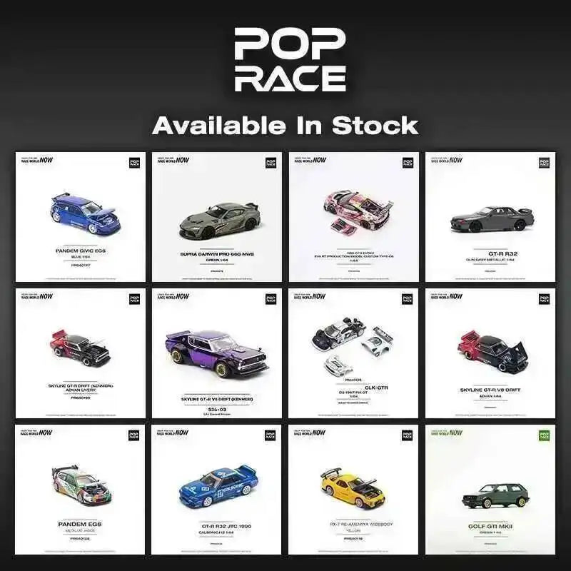 Pop Race 1 64 Clk GT-R D2 GT-R R32 Kpgc10 1:64 Diecast