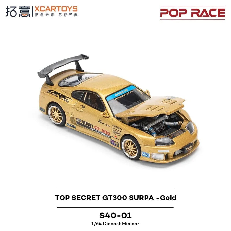 Pop Race XCARTOYS GT300 Supra 1 64 Metal Plastic Parts S40 1:64 Diecast