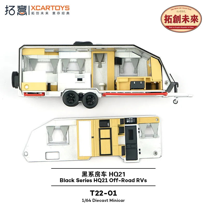 XCARTOYS Black Hq21 Off Road Rvs 1 64 Metal Plastic 1:64 Diecast