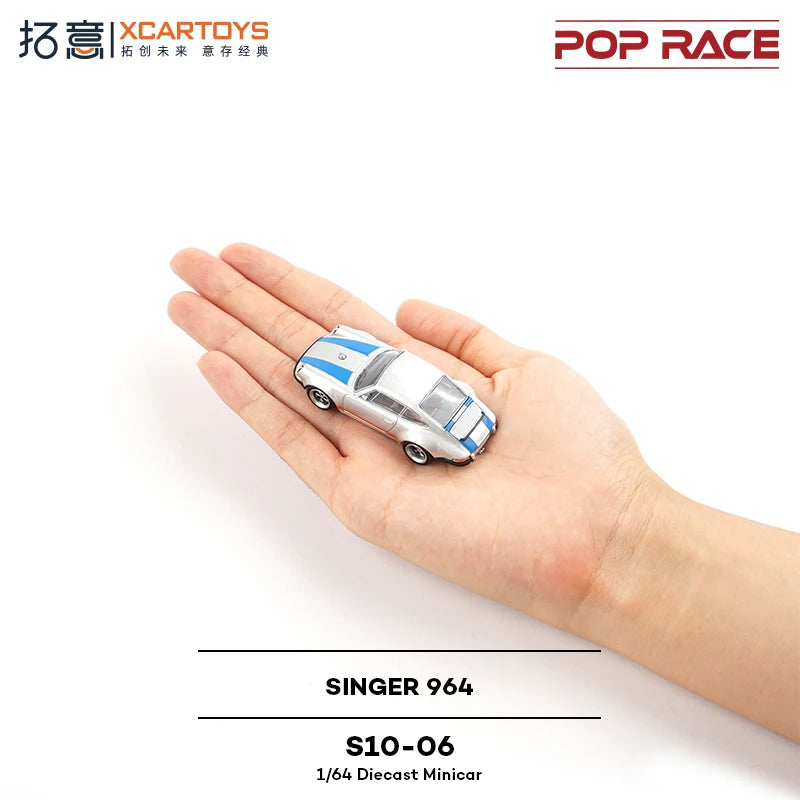 Pop Race XCARTOYS Singer 964 1 64 Metal Plastic Parts S10 1:64 Diecast