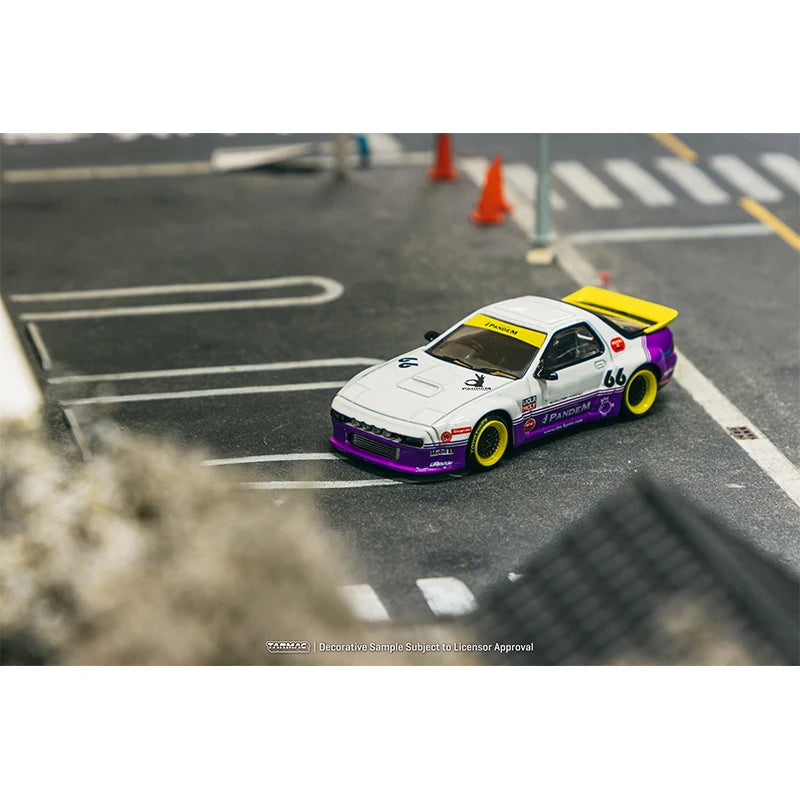 Tarmac Works Mazda Pandem RX-7 FC3S White Purple 1:64 Diecast