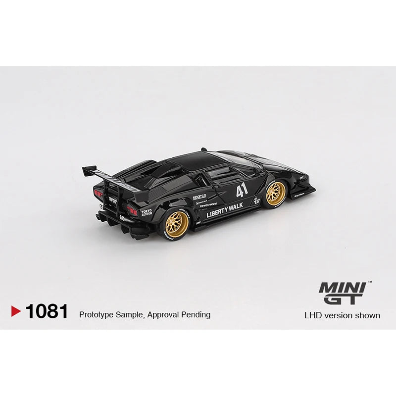 MINI GT Lamborghini Countach LB Works Black 1:64 Diecast