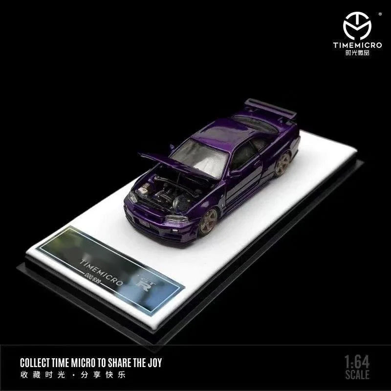 GT-R R34 Open Timemicro Tm 1 64 Simulated Decoration 1:64 Diecast