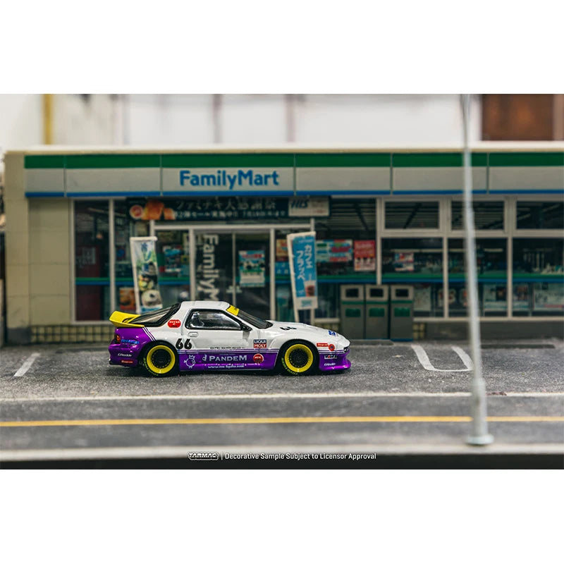 Tarmac Works Mazda Pandem RX-7 FC3S White Purple 1:64 Diecast