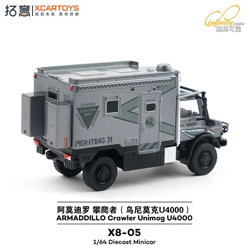 XCARTOYS Crawler Unimog U4000 1 64 Metal Plastic Parts X8 1:64 Diecast