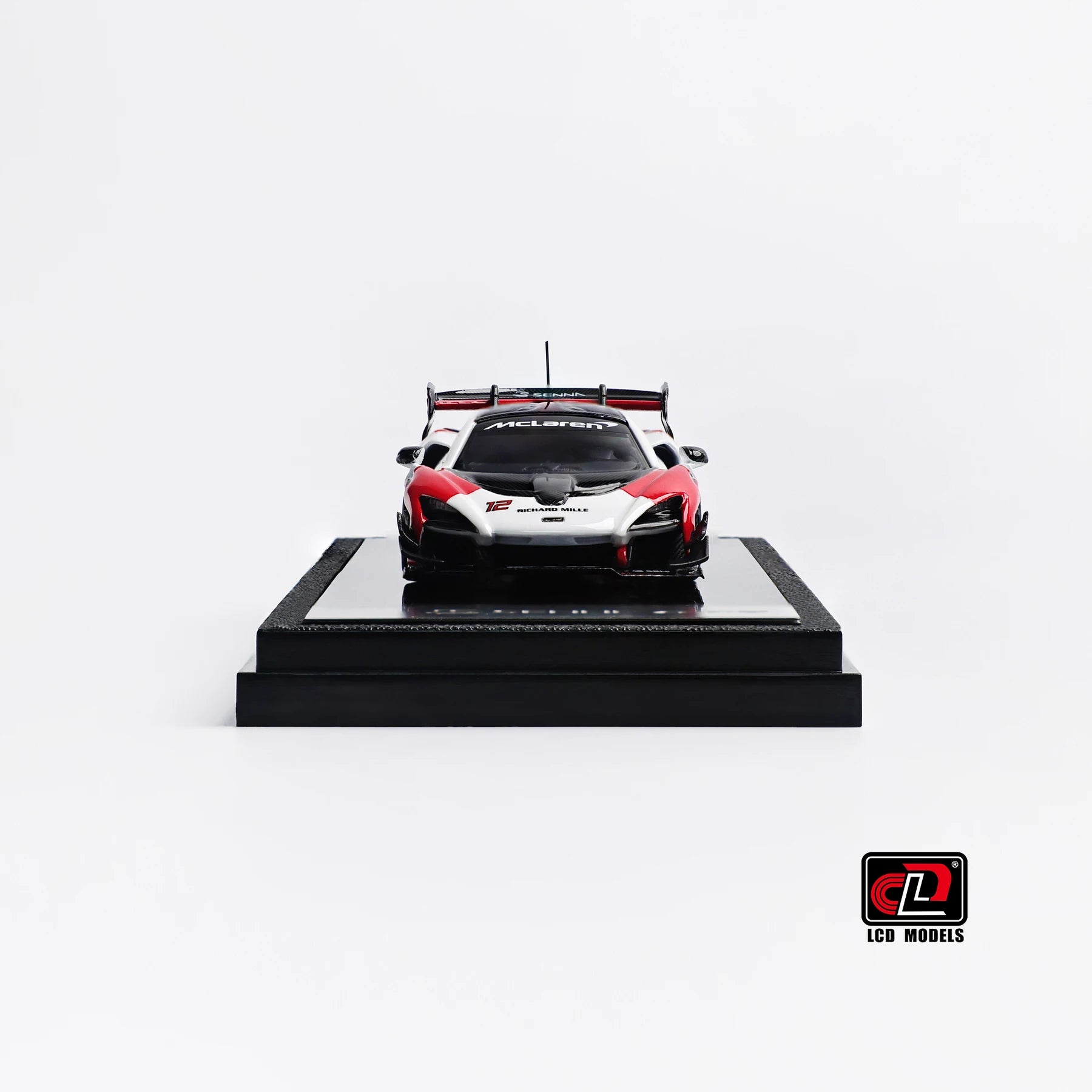 McLaren Senna GT-R White Red LCD 1:64 Diecast