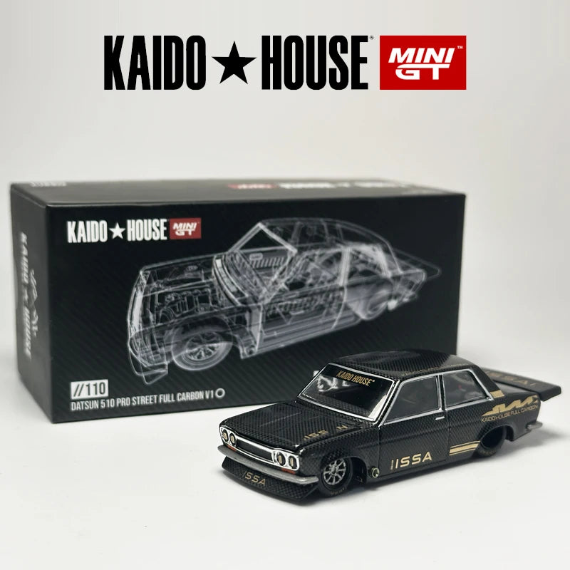 Kaido House MINI GT Datsun 510 Pro Street Full Carbon V1 1:64 Diecast