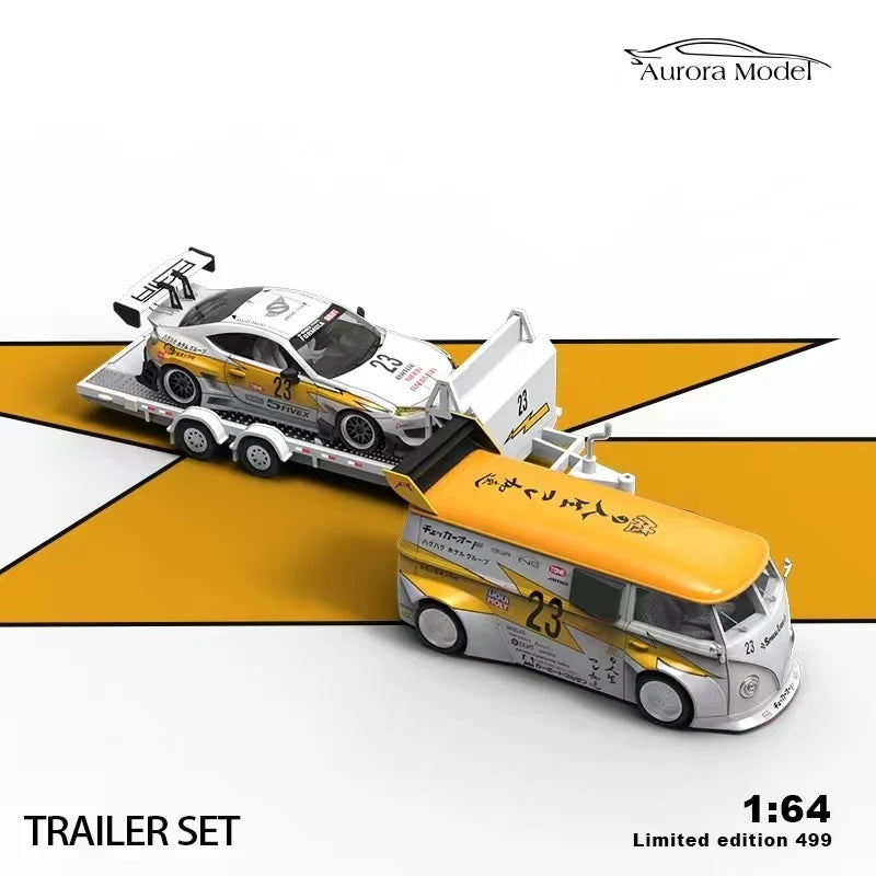 LBWK Trailer Set T1 RWB 964 GT86 1:64 Diecast