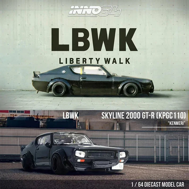 INNO64 Nissan Skyline GT-R 2000 KPGC110 Kenmeri 1:64 Diecast