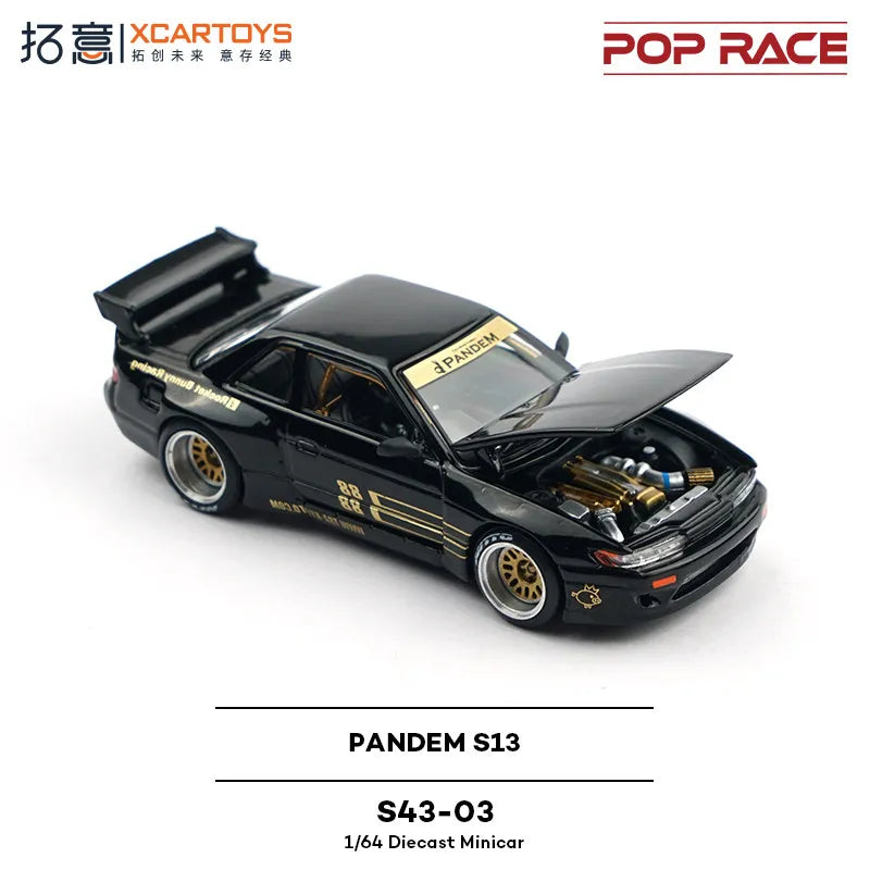 XCARTOYS Pop Race Pandem S13 1 64 Metal Plastic Parts S43 1:64 Diecast