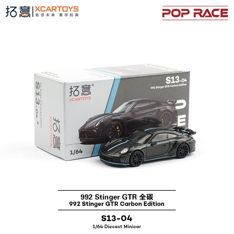 XCARTOYS Pop Race 992 Stinger GT-R Carbon Edition 7 1 CM 1:64 Diecast
