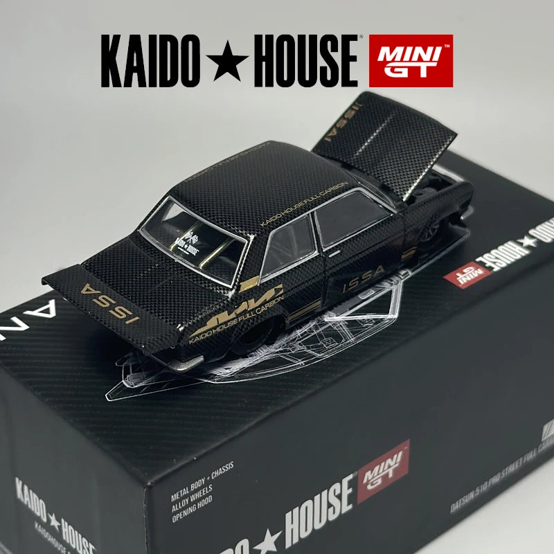 Kaido House MINI GT Datsun 510 Pro Street Full Carbon V1 1:64 Diecast