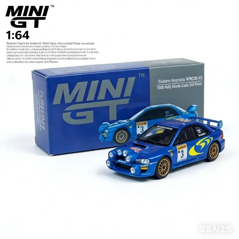 MINI GT Subaru Impreza WRC98 Rally Racing 1:64 Diecast