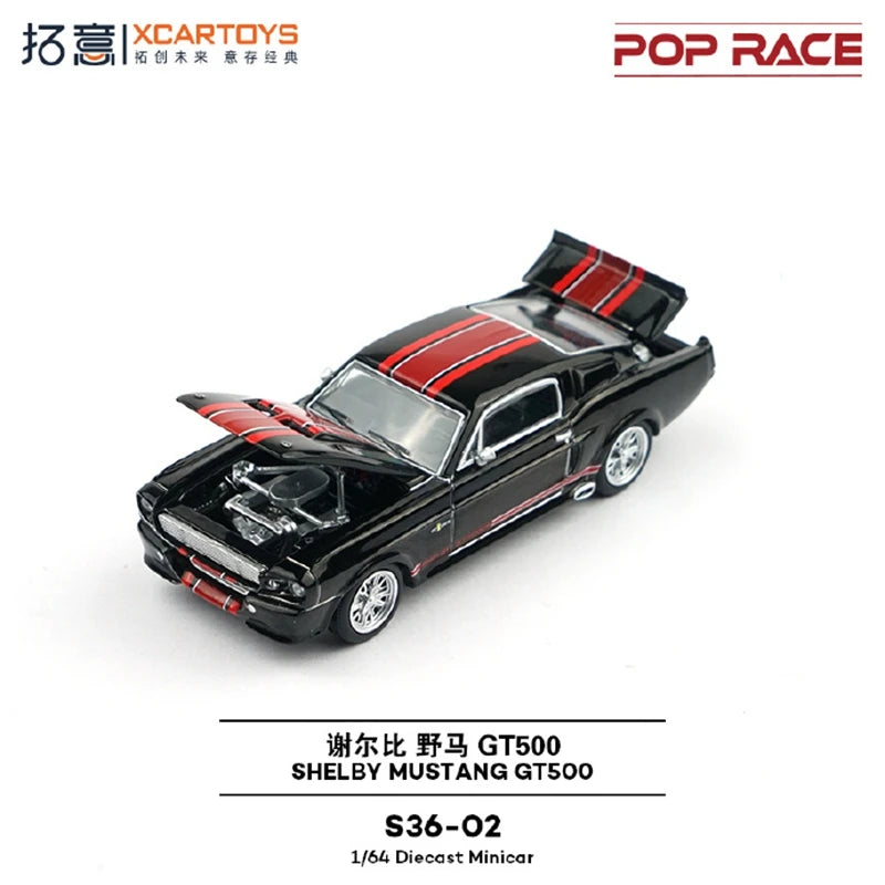 Pop Race XCARTOYS Mustang GT500 1 64 Metal Plastic Parts S36 1:64 Diecast