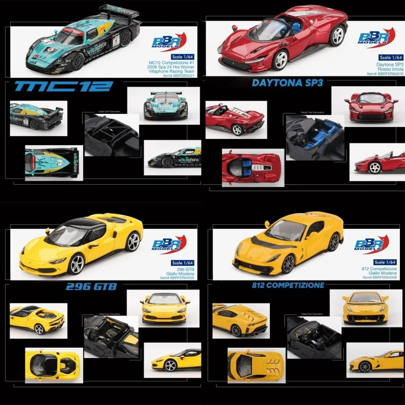 BBR 296 GTB / Daytona SP3 / 812 / MC12 1:64 Diecast